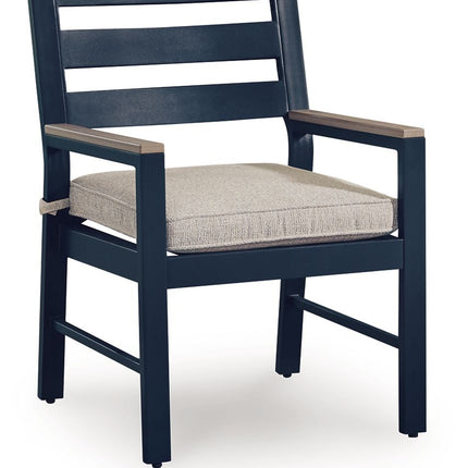 East Beach - Arm Chair With Cushion (Set of 2) - Blue