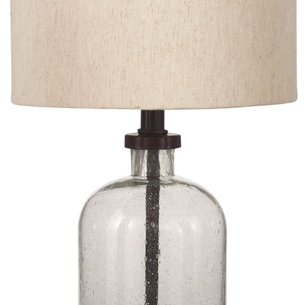 Bandile - Glass Table Lamp  - Clear / Bronze Finish