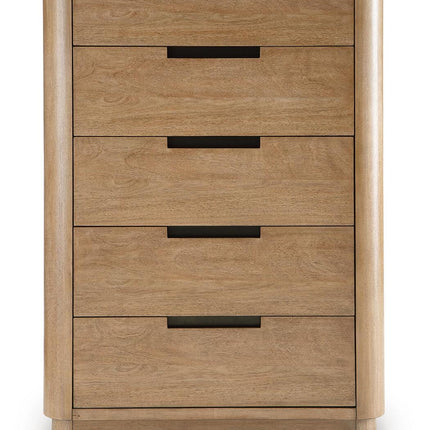 Pamaria - Five Drawer Chest - Light Brown