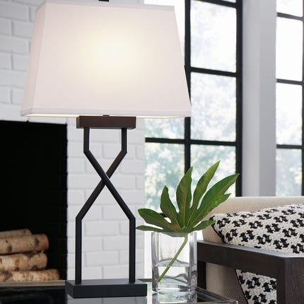 Brookthrone - Metal Table Lamp (Set of 2) - Black