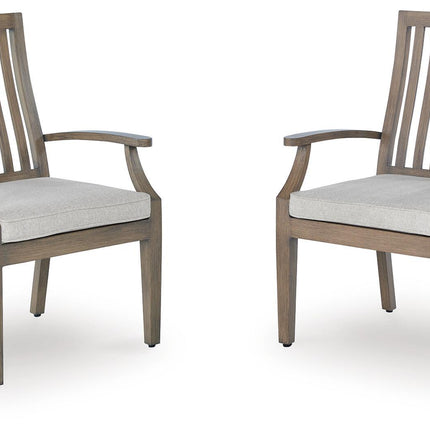 Rainier Ranch - Arm Chair With Cushion (Set of 2) - Brown / Beige