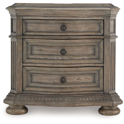 Ardenfield - Three Drawer Night Stand - Light Brown