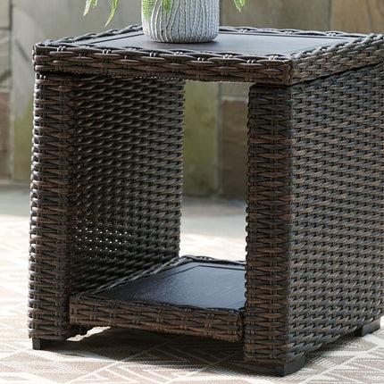 Grasson Lane - Square End Table - Brown