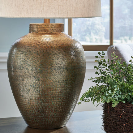 Madney - Metal Table Lamp - Antique Gold Finish