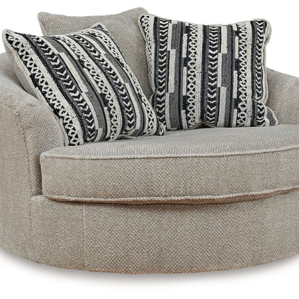 Calnita - Oversized Swivel Accent Chair - Sisal