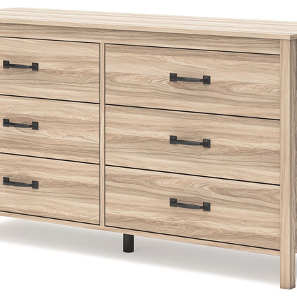 Battelle - Six Drawer Dresser - Tan