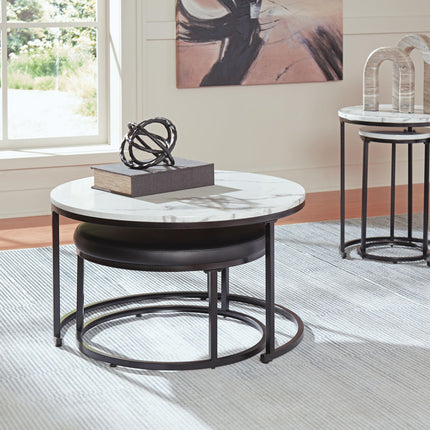 Jusmour - Occasional Nesting Table (Set of 4) - Black / White