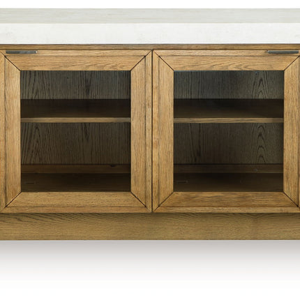 Adanworth - Accent Cabinet - Light Brown / Gray