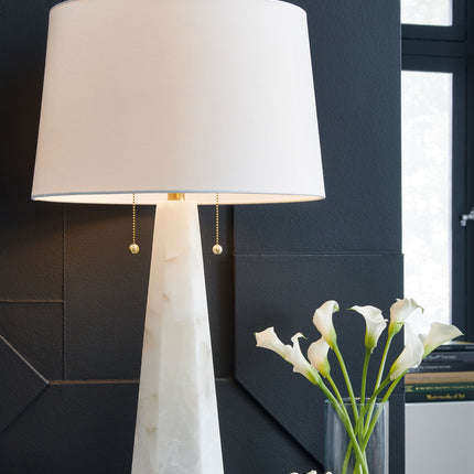 Laurellen - Alabaster Table Lamp - White