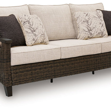 Monterey Point - Sofa With Cushion - Dark Brown