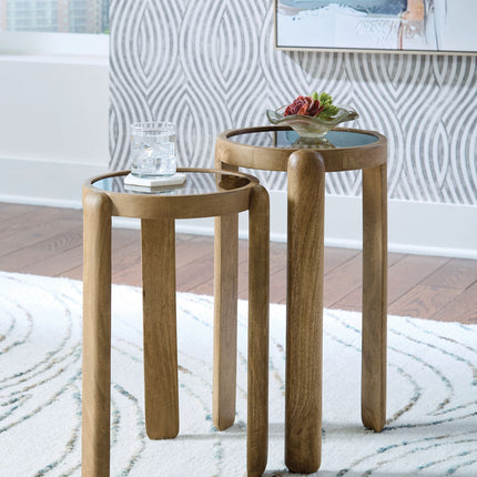 Jossor - Accent Table Set (Set of 2) - Light Brown