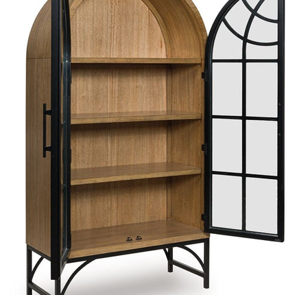 Gwenwich - Accent Cabinet - Natural / Black
