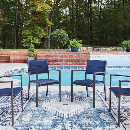 Rocky Creek - Sling Arm Chair (Set of 4) - Blue / Gray