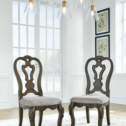 Maylee - Dining Upholstered Side Chair (Set of 2) - Dark Brown