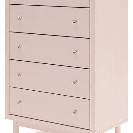 Wistenpine - Five Drawer Chest - Blush
