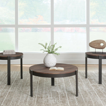 Horizon Hills - Occasional Table Set (Set of 3) - Brown / Black