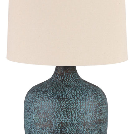 Malthace - Metal Table Lamp  - Patina