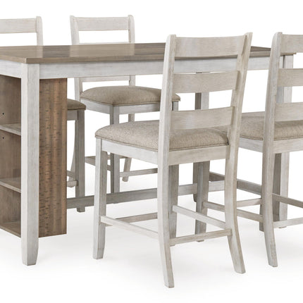 Skempton - Rectangular Counter Table With Storage - White