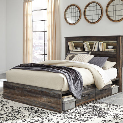 Drystan - Panel Bookcase Bed
