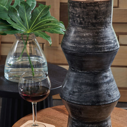 Kerbert - Terracotta Table Lamp - Distressed Black