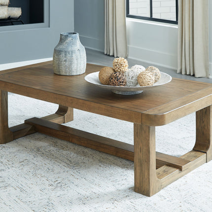 Cabalynn - Rectangular Cocktail Table - Light Brown
