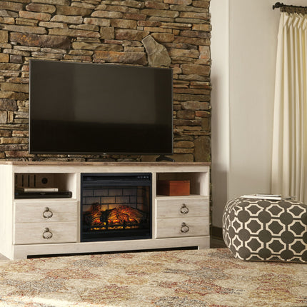 Willowton - TV Stand With Fireplace Option