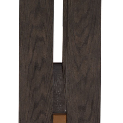 Burkhaus - Sofa Table - White / Dark Brown