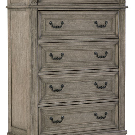 Lodenbay - Five Drawer Chest - Antique Gray