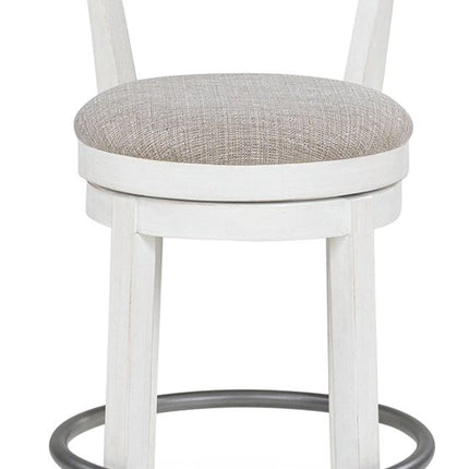 Robbinsdale - Upholstered Swivel Barstool (Set of 2) - Antique White