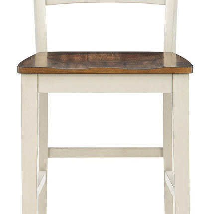 Brinfern - Barstool (Set of 2) - Brown / Antique White