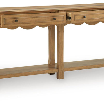Whitmund - Console Sofa Table - Light Brown