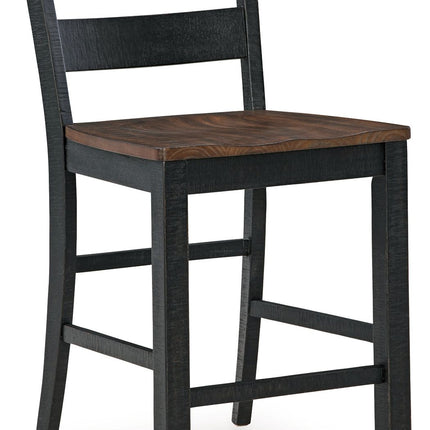 Valebeck - Barstool (Set of 2) - Black / Brown