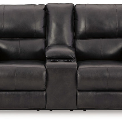 Mountainous - Power Reclining Loveseat With Console /Adj Headrest - Eclipse