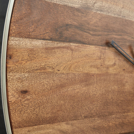 Panchali - Wall Clock - Brown / Silver Finish