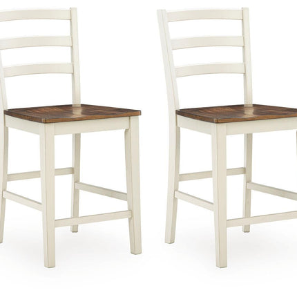 Brinfern - Barstool (Set of 2) - Brown / Antique White