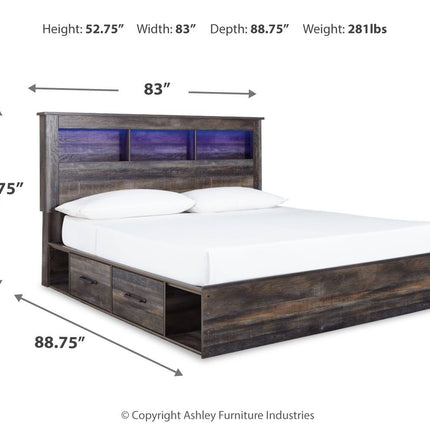 Drystan - Panel Bookcase Bed