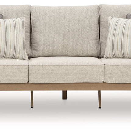 Hallow Creek - Sofa With Cushion - Driftwood