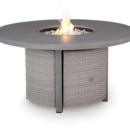 Half Moon Beach - Round Fire Pit Table - Gray