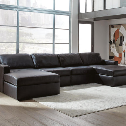 Modmax II - 4-Piece Double Chaise Sectional - Black
