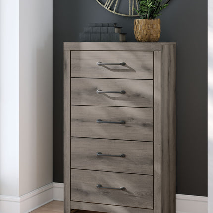 Graystorm - Five Drawer Chest - Brown Gray