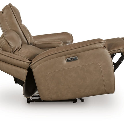 Glencroft - Power Reclining Loveseat With Console / Adjustable Headrest - Sahara