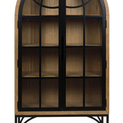 Gwenwich - Accent Cabinet - Natural / Black