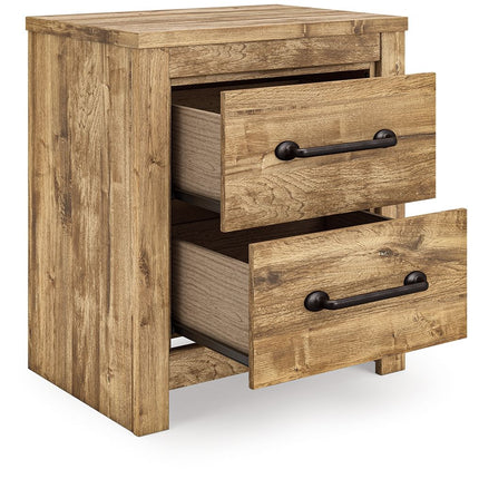 Maystonna - Two Drawer Night Stand - Brown