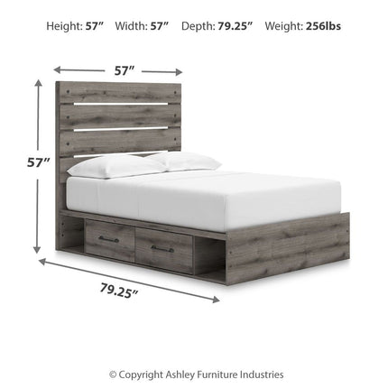 Graystorm - Panel Bed With Storage