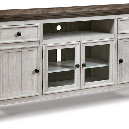 Havalance - Extra Large TV Stand - 4 Doors - Brown / Beige