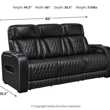 Boyington - Power Reclining Sofa With Adj Headrest