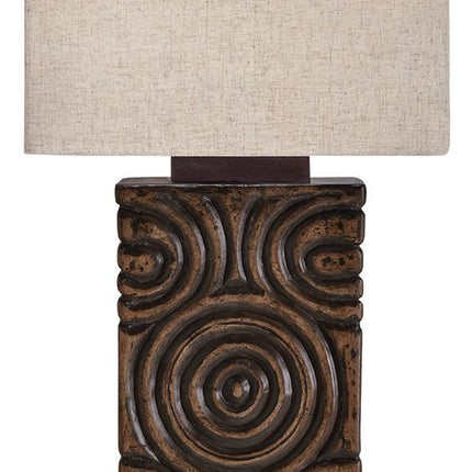 Heathbury - Paper Table Lamp - Antique Brown