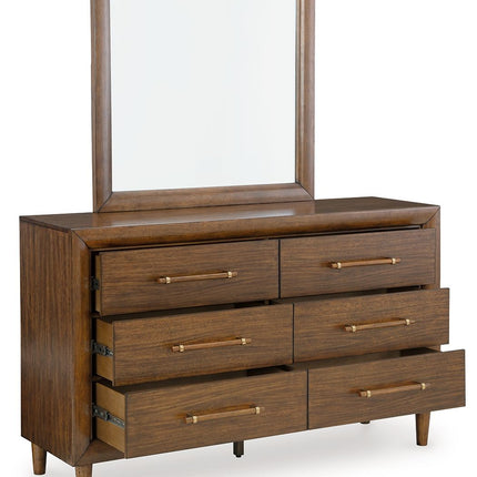 Lyncott - Dresser And Mirror - Brown