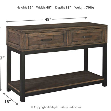 Johurst - Sofa Table - Grayish Brown