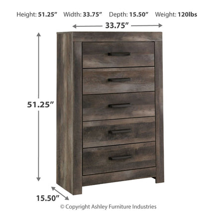 Wynnlow - Five Drawer Chest - Gray